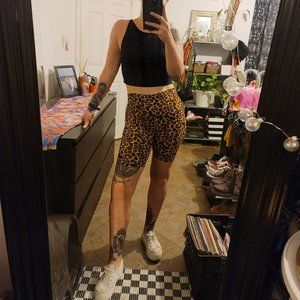 Leopard Print Bike Shorts